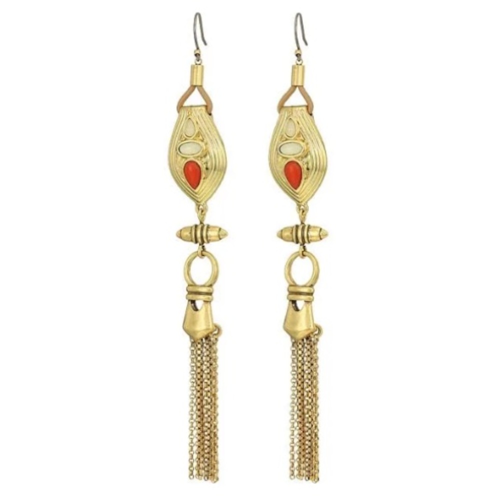 Egyptian Revival Style Dangle Earrings